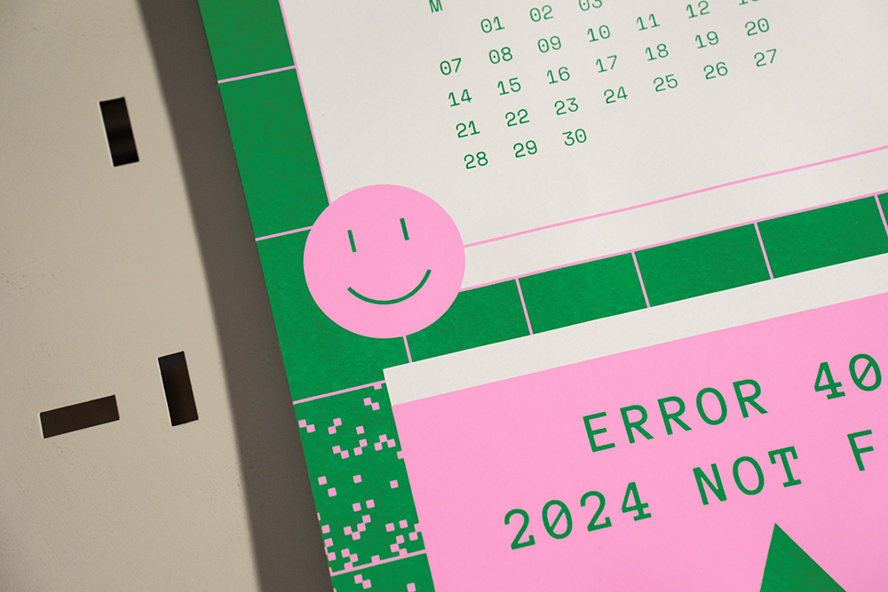 smile! its the studio_upstruct limited screen print calendar 2025